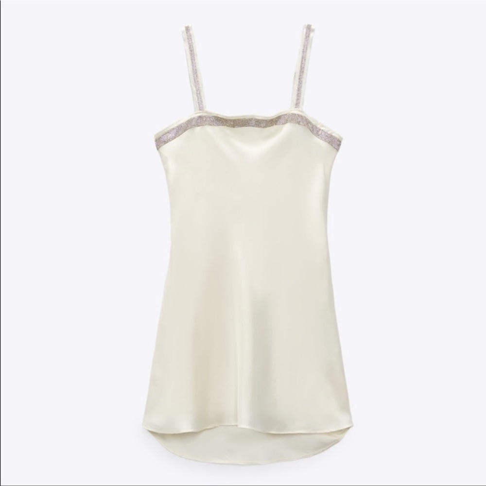 Zara satin effect dress
